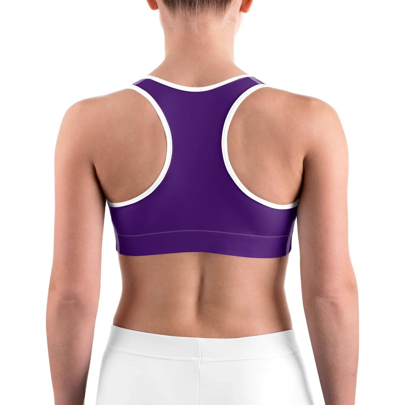 Solid Deep Purple Sports bra