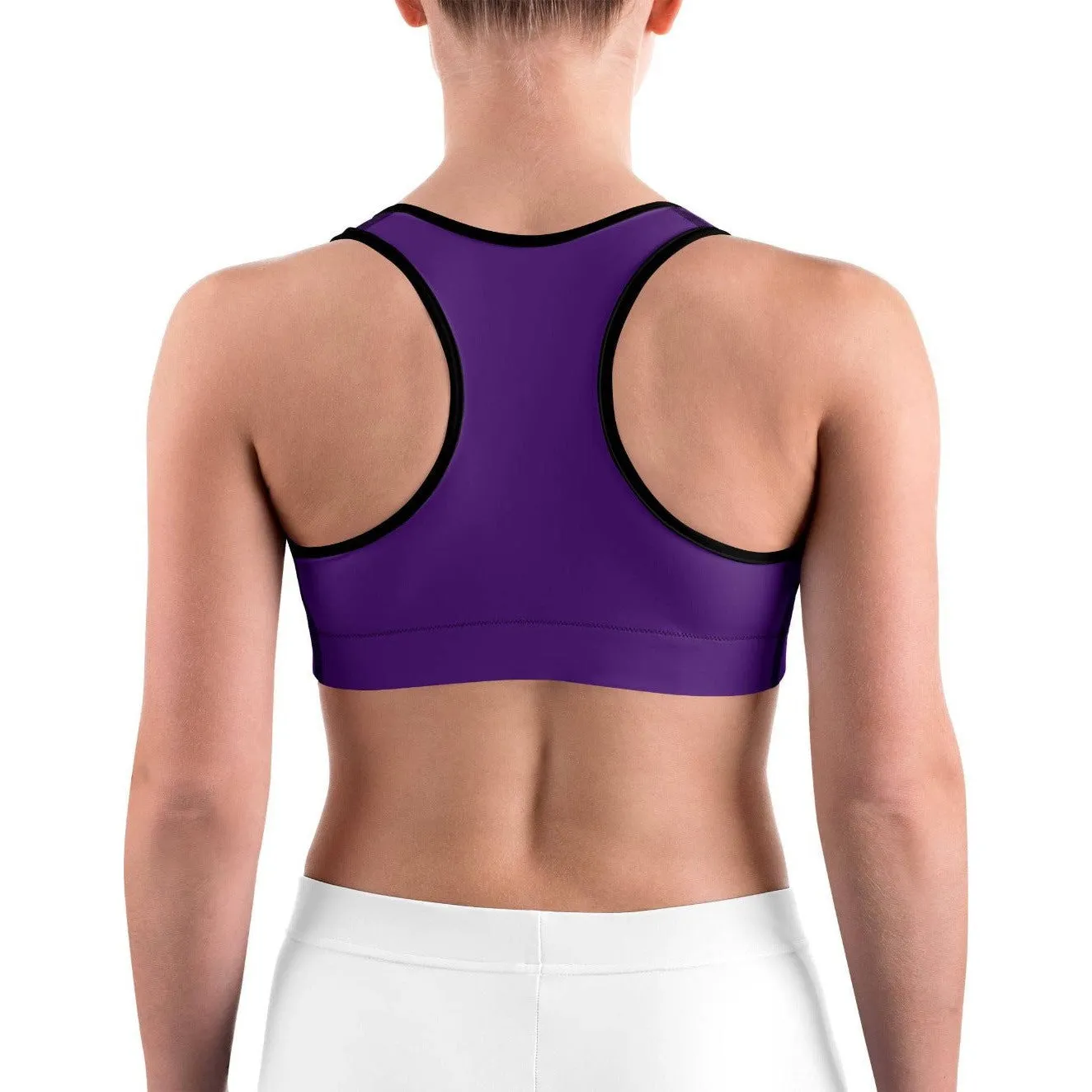 Solid Deep Purple Sports bra