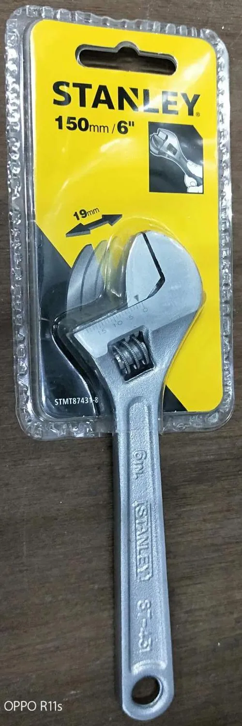 Stanley Adjustable Wrench | Sizes : 6" (87431), 8" (87432), 10" (87433), 12" (87434)