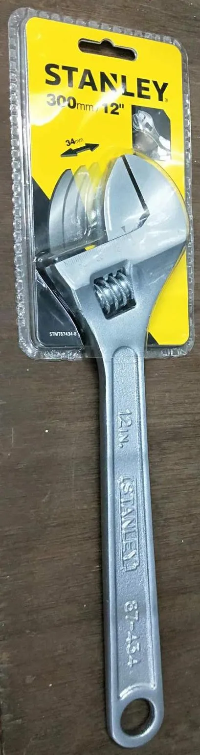 Stanley Adjustable Wrench | Sizes : 6" (87431), 8" (87432), 10" (87433), 12" (87434)
