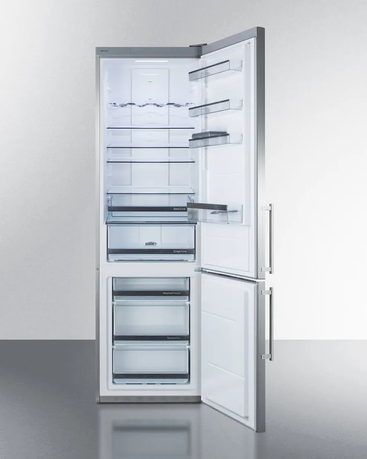 Summit FFBF181ESBI 24" Wide Built-In Bottom Freezer Refrigerator