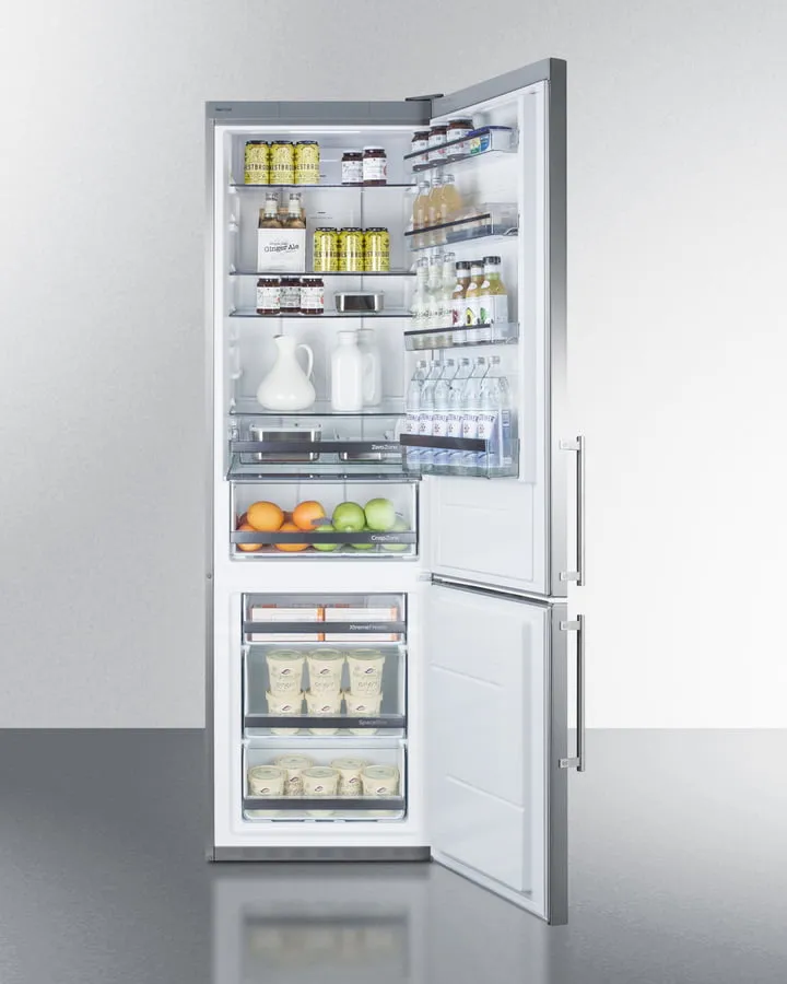 Summit FFBF181ESBI 24" Wide Built-In Bottom Freezer Refrigerator