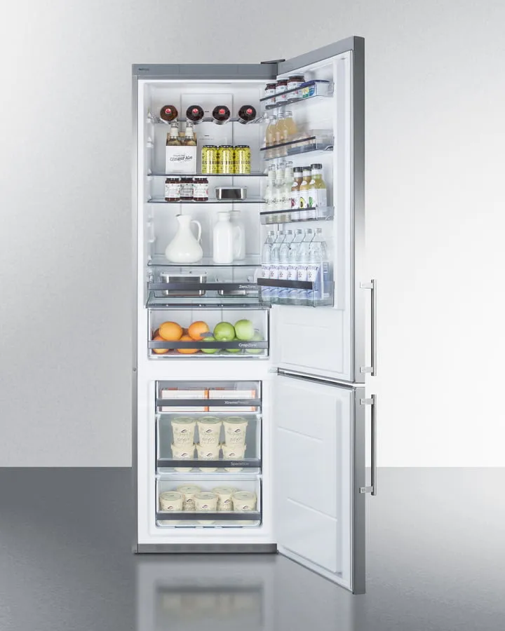 Summit FFBF181ESBI 24" Wide Built-In Bottom Freezer Refrigerator