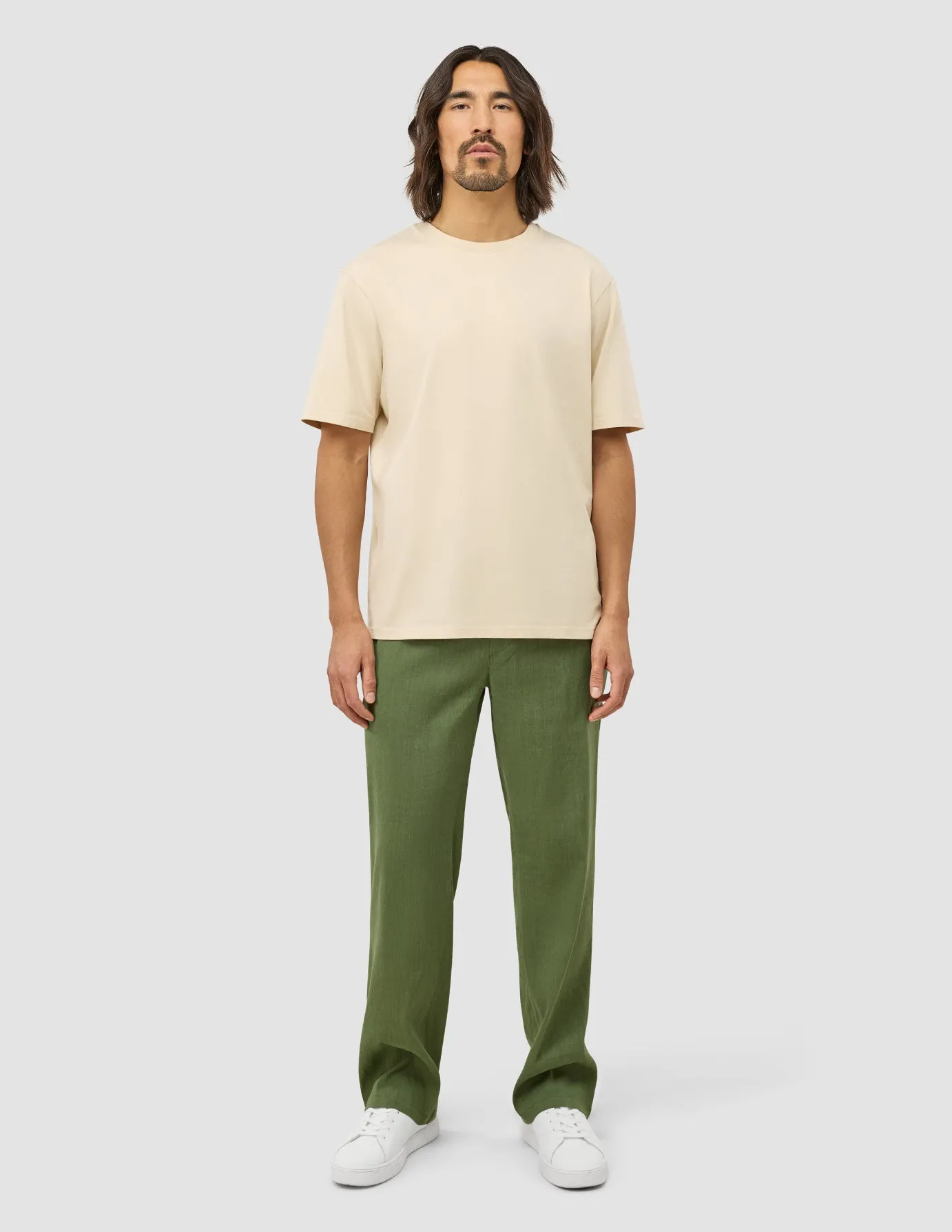 Supima T-shirt Box Fit Ivory Haze