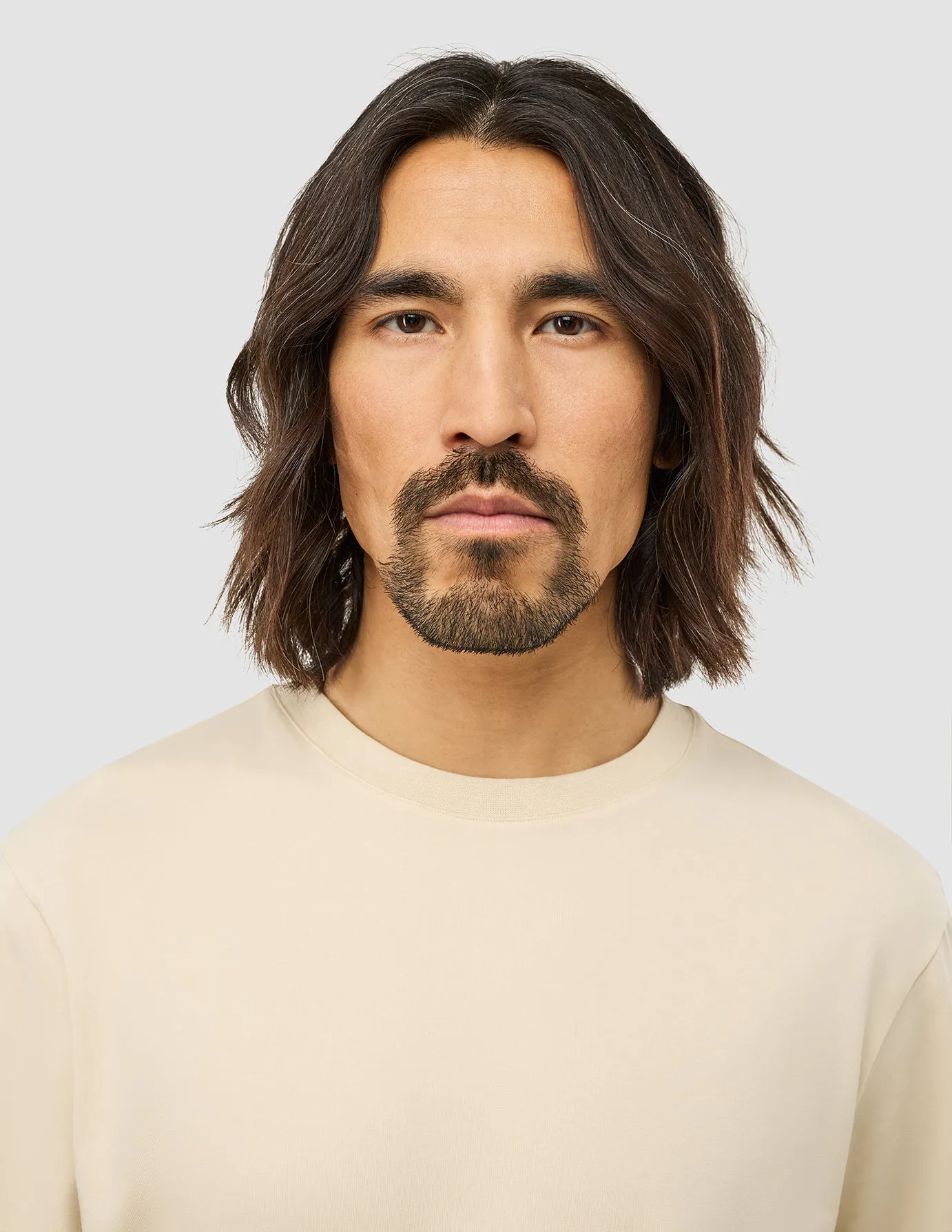 Supima T-shirt Box Fit Ivory Haze