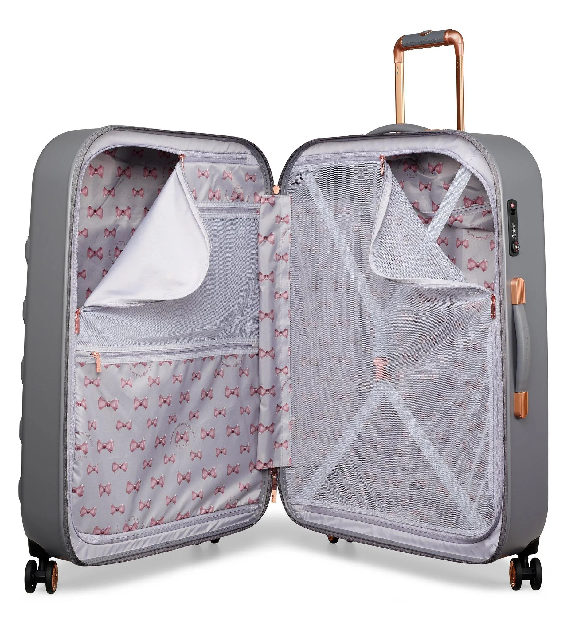 Ted Baker Beau Checked-Large -Wheel Large Luggage