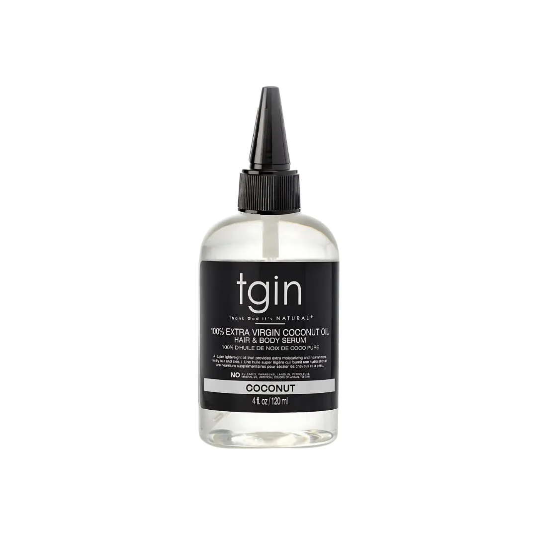 TGIN 100% Extra Virgin Coconut Oil Hair & Body Serum - 4 oz