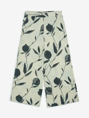Utsa Kids Off-White Anar Design Cotton-Blend Palazzos - (8-14yrs)