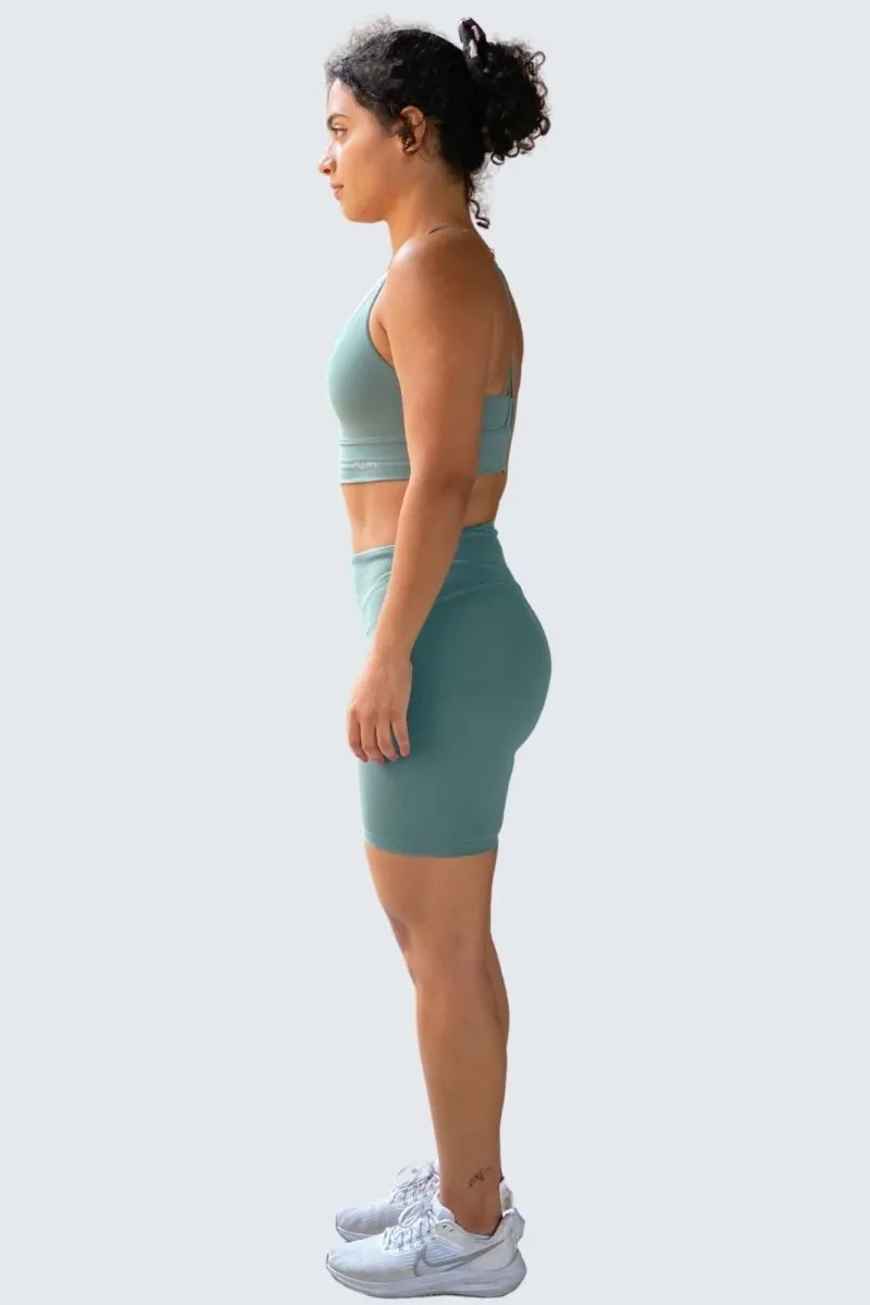 W SunSoft Stringy Crop Top Bra - Teal Light