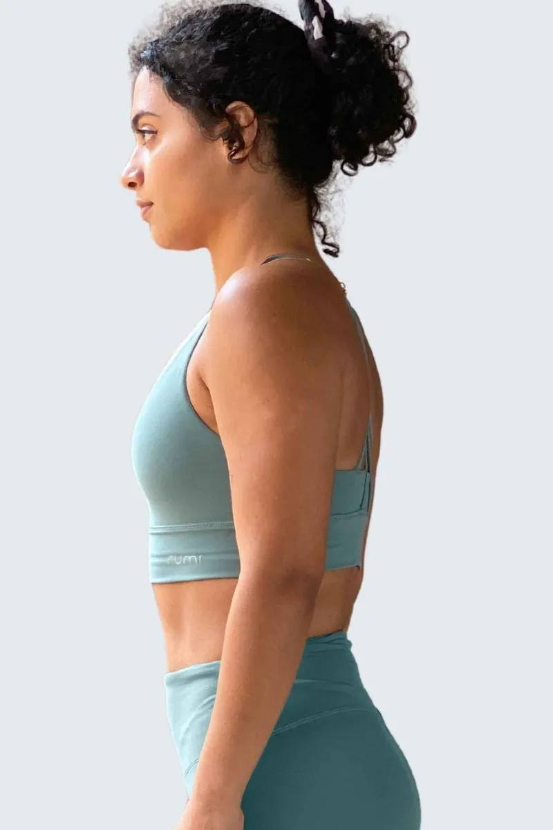 W SunSoft Stringy Crop Top Bra - Teal Light