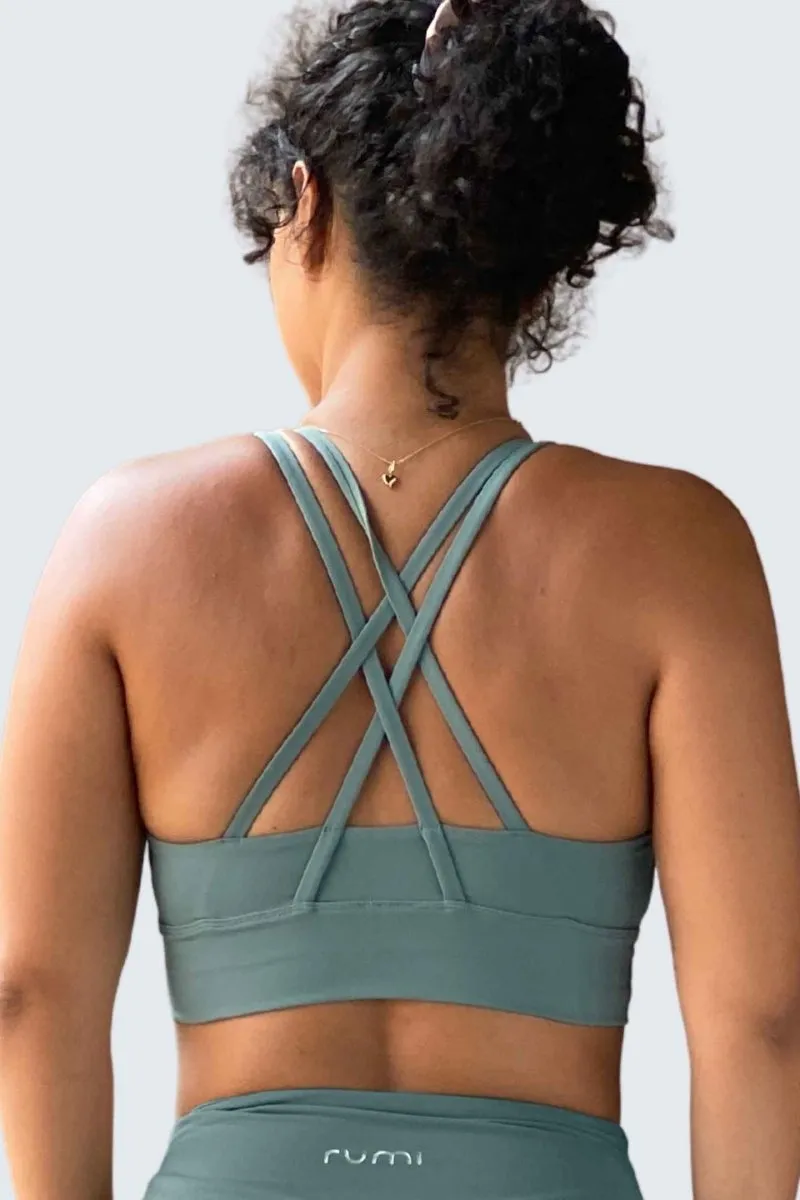 W SunSoft Stringy Crop Top Bra - Teal Light