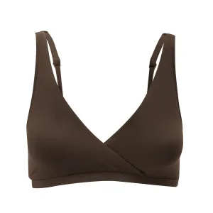 Women's Cross Front Bralette in Toffee