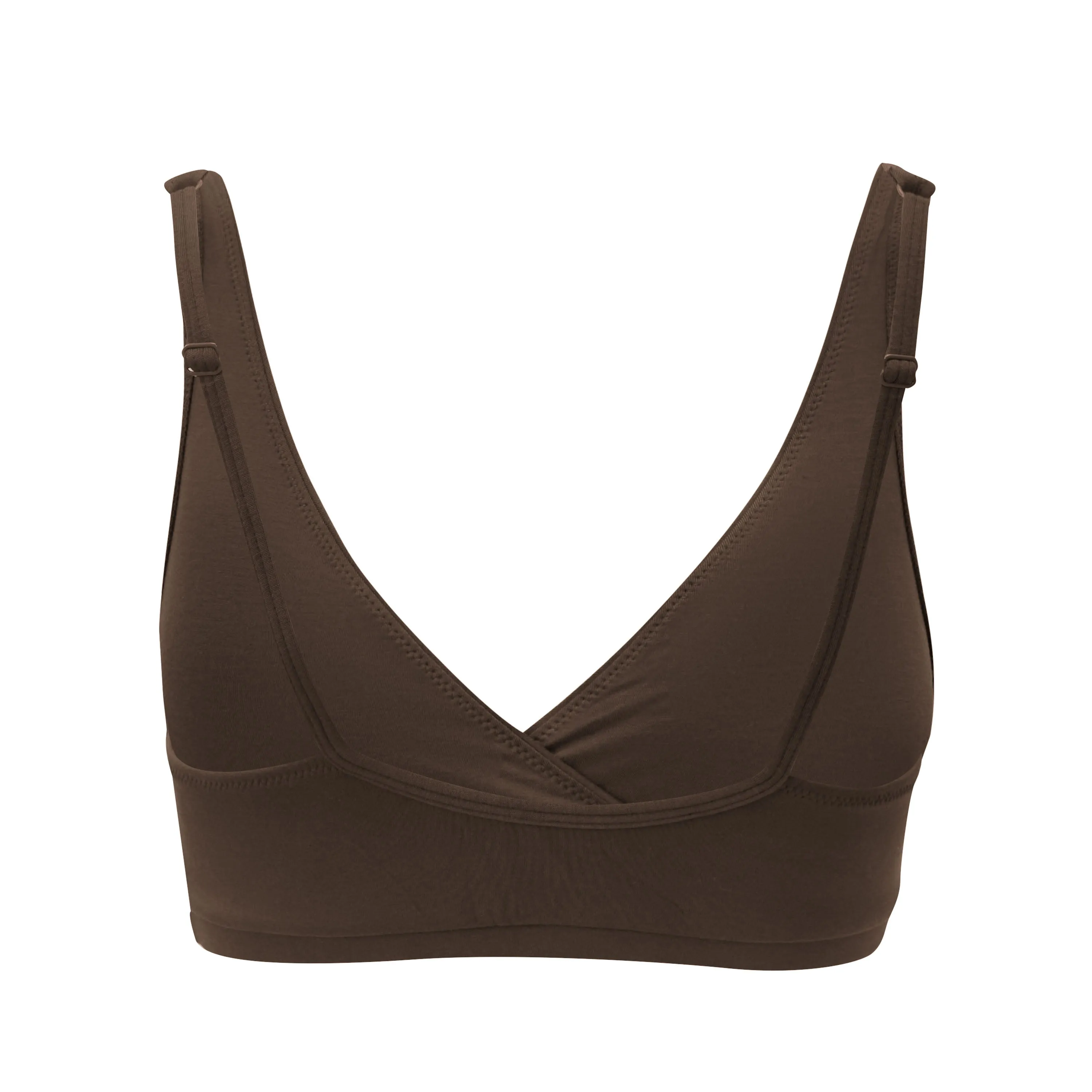 Women's Cross Front Bralette in Toffee