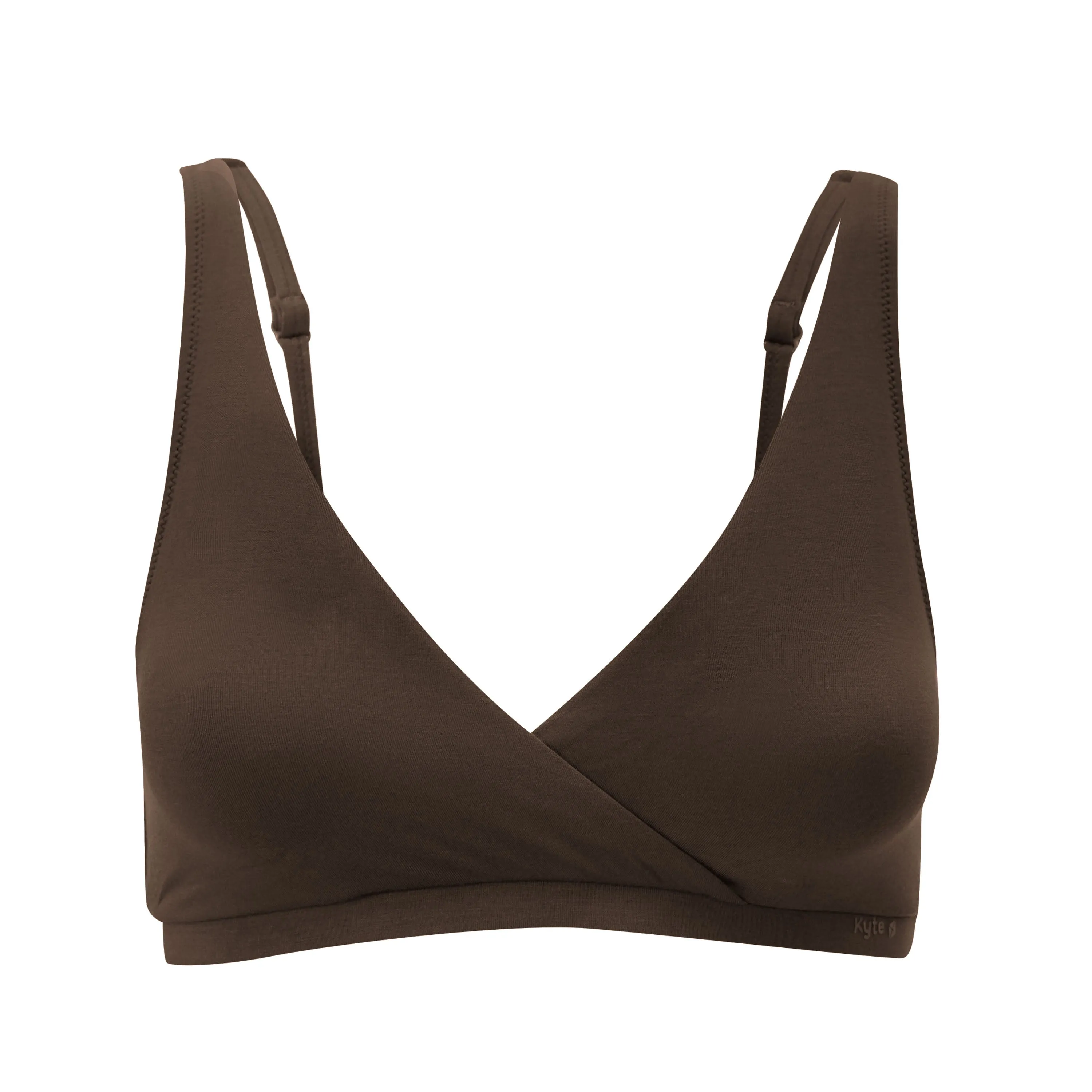 Women's Cross Front Bralette in Toffee