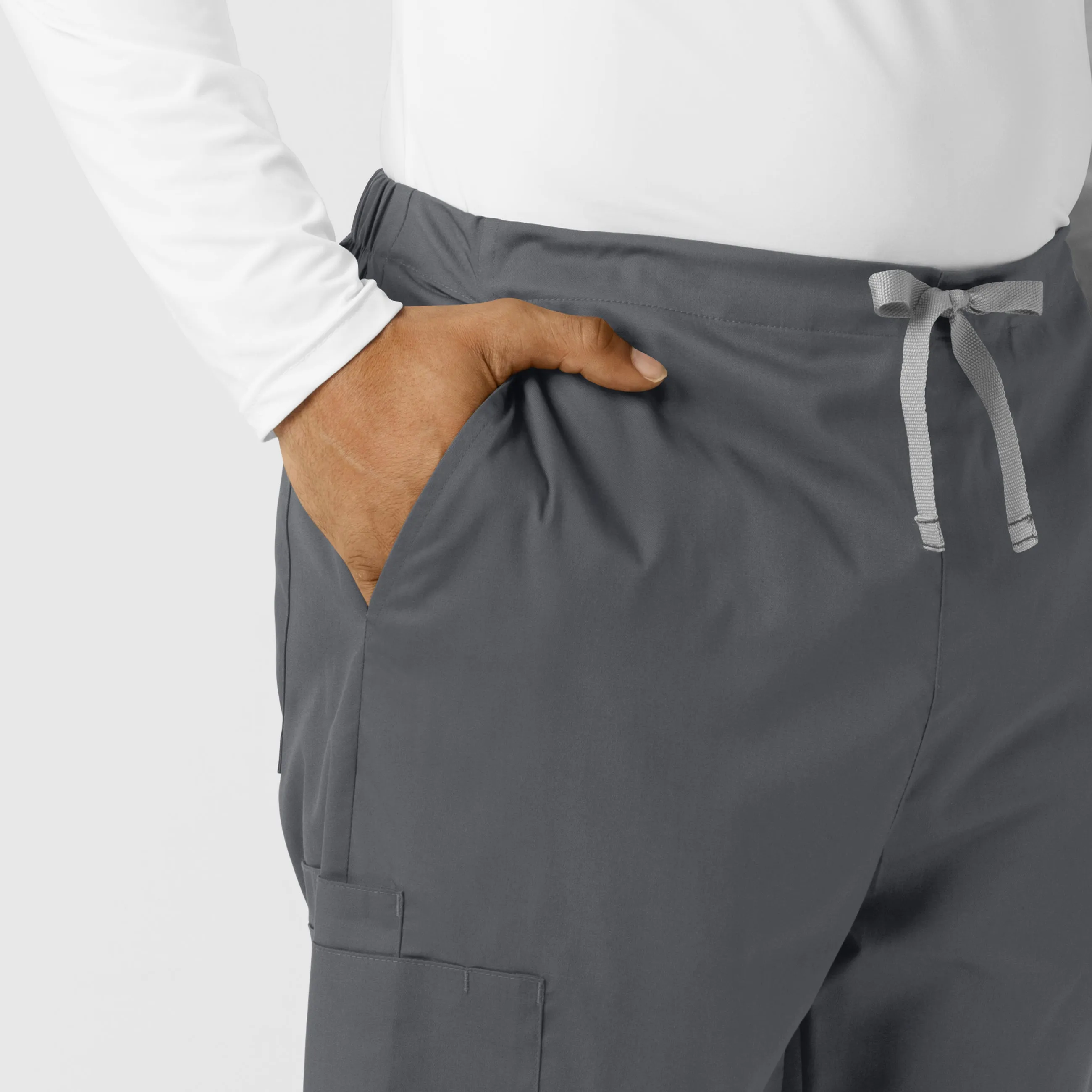 WORK Men's Cargo Jogger Scrub Pant - Pewter