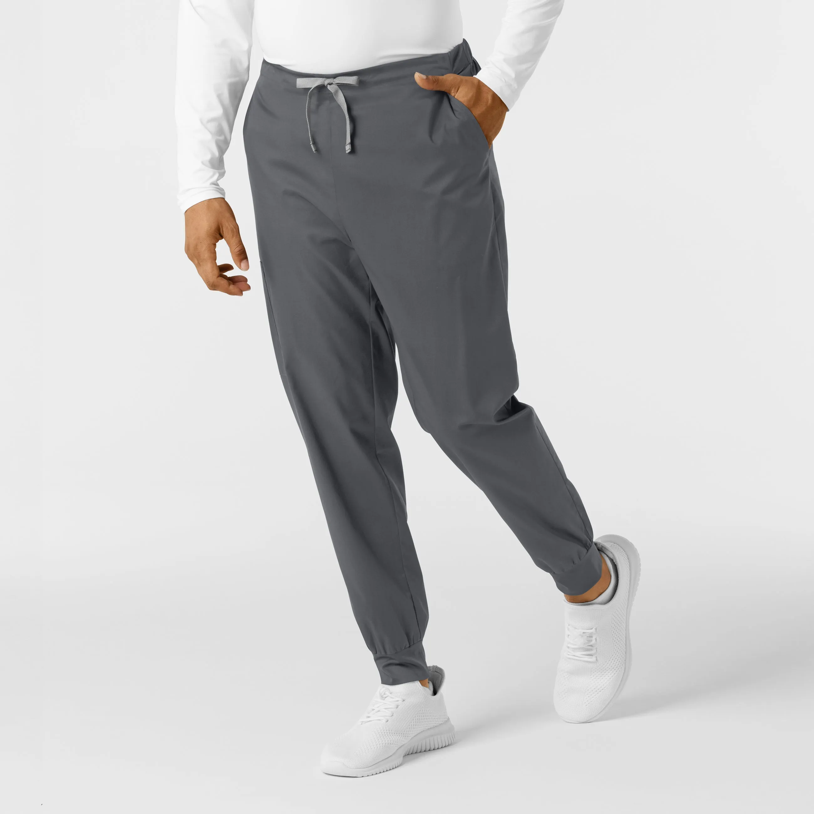 WORK Men's Cargo Jogger Scrub Pant - Pewter