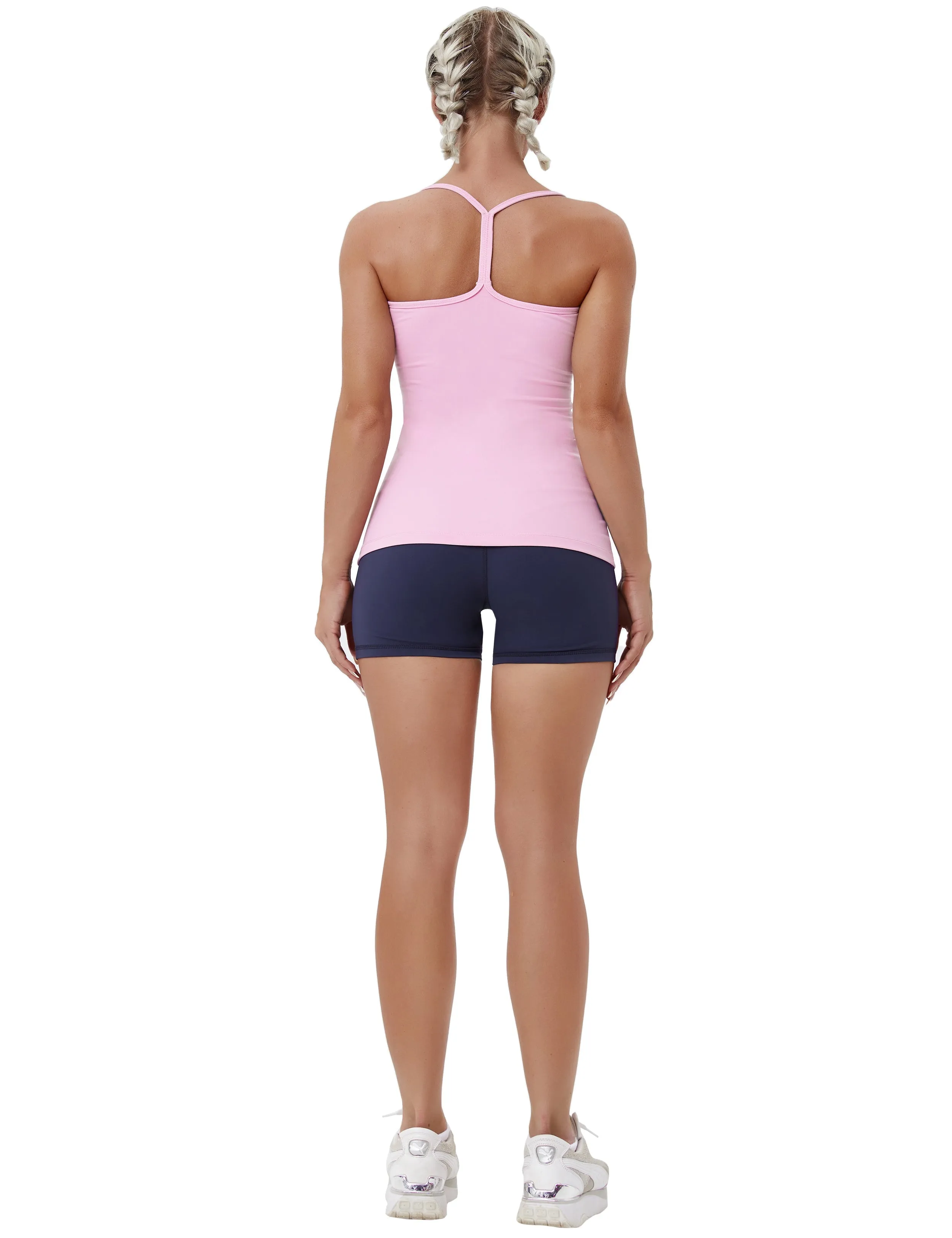 Y-back Spaghetti Strap Tank Tops lightpink_Plus Size